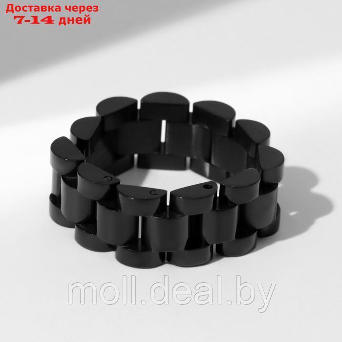 Кольцо "Стальное" механизм, цвет чёрный, 22 размер - фото 1 - id-p218391789