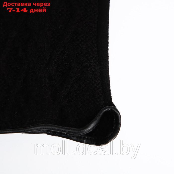 Перчатки жен 24*0,3*8,5 см, замша+вязка, с утепл, безразм, черный - фото 2 - id-p218394891