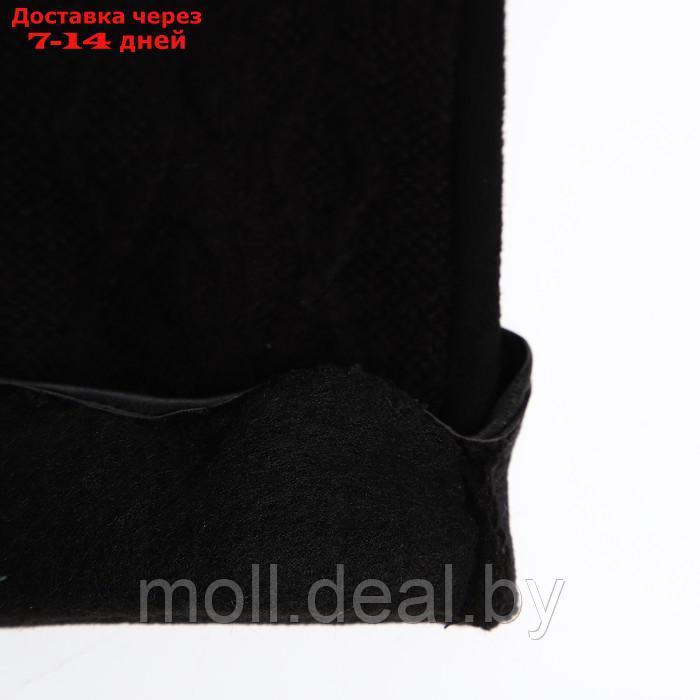 Перчатки жен 24*0,3*8,5 см, замша+вязка, с утепл, безразм, черный - фото 3 - id-p218394891