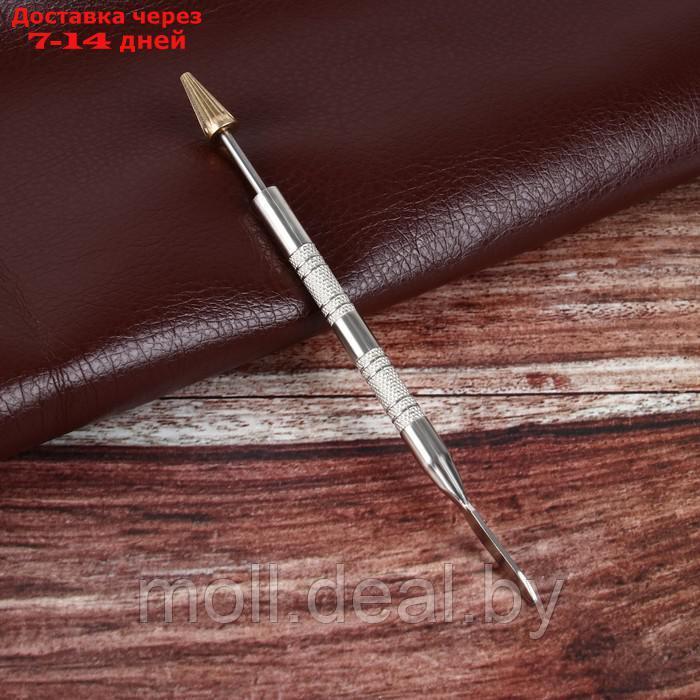 Ручка-аппликатор для кожи, 14,5 см, цвет серебряный/золотой - фото 3 - id-p218396929