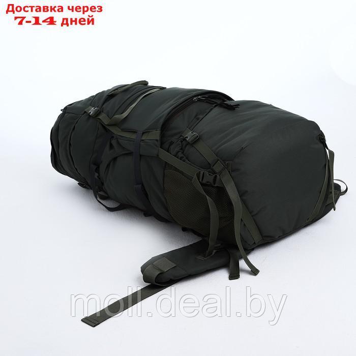 Рюкзак тур Тигрис 4, 80 л, отдел на шнурке, 2 наружных кармана, цвет хаки - фото 4 - id-p218394901