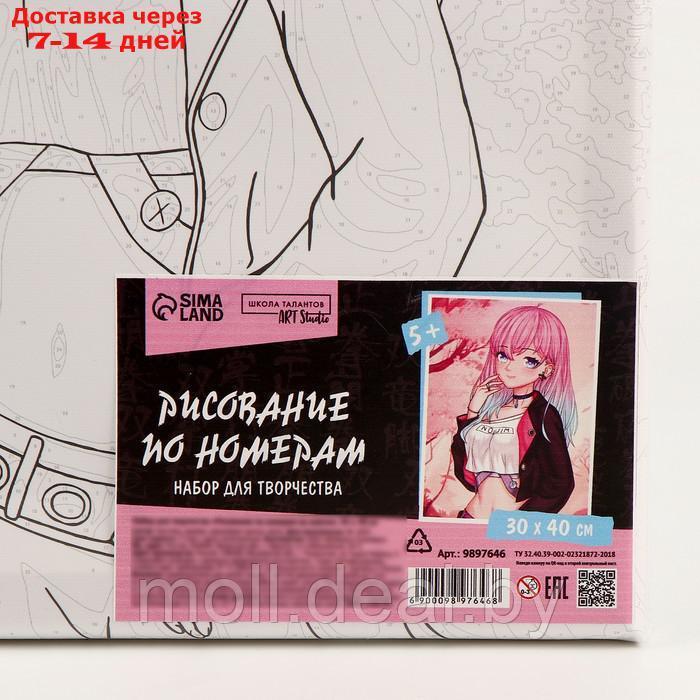 Картина по номерам на холсте с подрамником "Девушка в топике", 30 х 40 см - фото 6 - id-p218392868