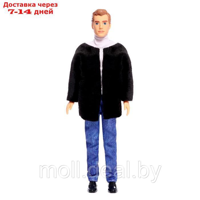 Кукла "Высокая мода", чёрный полушубок - фото 2 - id-p218395997