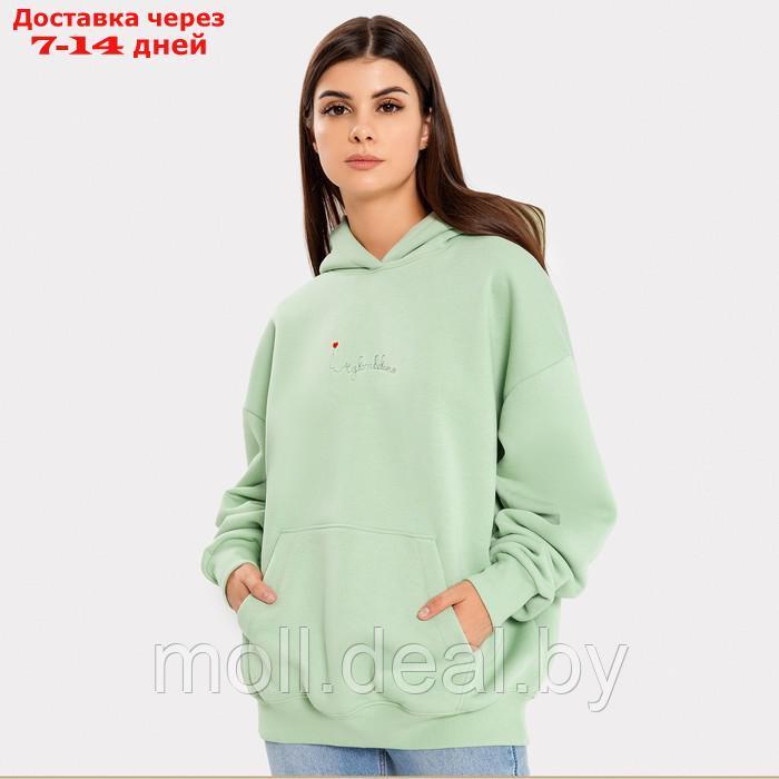 Толстовка (анорак) женская, цвет салатовый, размер 50 (XL) - фото 1 - id-p218396971