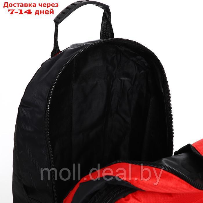 Рюкзак туристический, 35*16*53/65, отд на молнии, с увел, 4 н/кармана, красный - фото 9 - id-p218393942