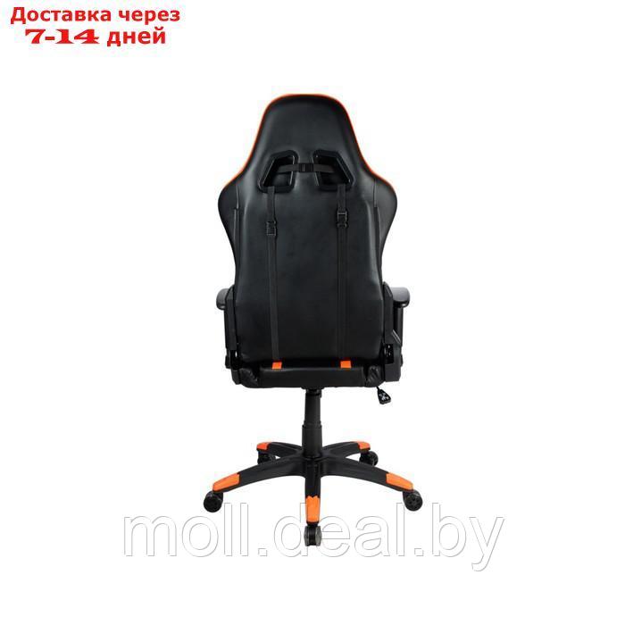 Кресло игровое Canyon Fobos GС-3, 150 кг, 2D подлокотники, экокожа, чёрно-оранжевое - фото 5 - id-p218395013