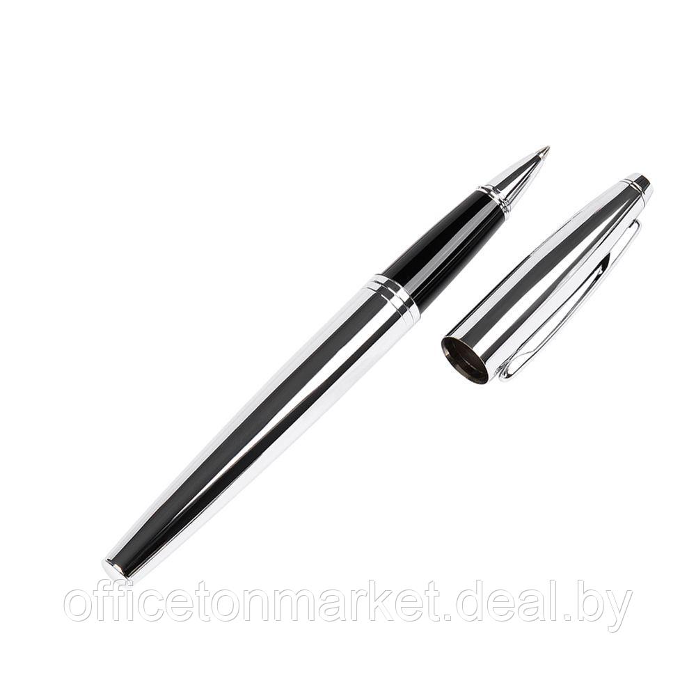 Ручка-роллер "Cross Calais Polished Chrome", 0.7 мм, серебристый, черный, стерж. черный