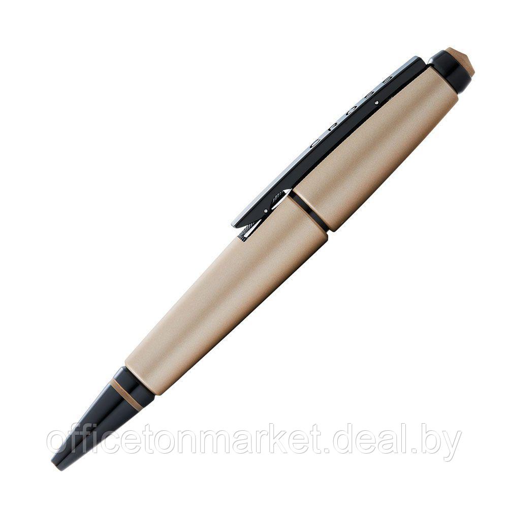 Ручка-роллер "Cross Edge Matte Hazelnut Lacquer", 0.7 мм, матовый шапань, черный, стерж. черный - фото 4 - id-p218431474