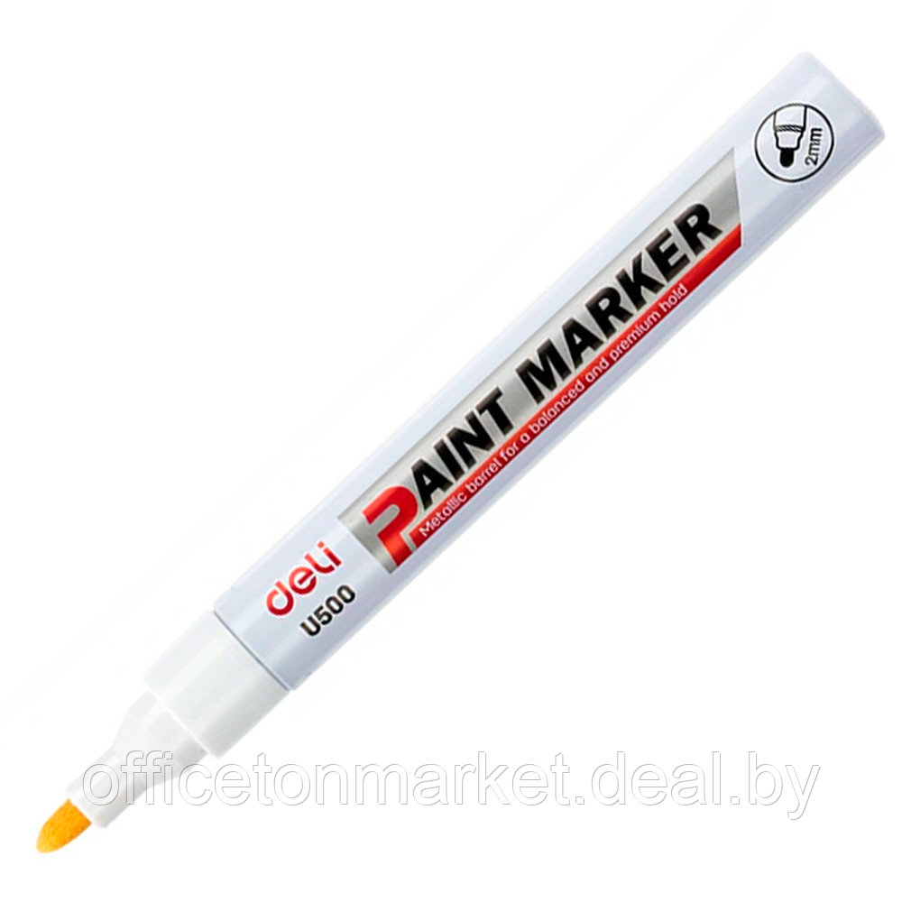 Маркер перманентный на нитрокраске "Paint marker", белый - фото 1 - id-p218438518