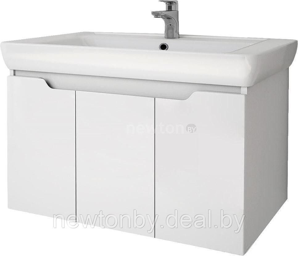 Мебель для ванных комнат Dreja Тумба под умывальник Q (D) 80 99.1003 (белый глянец) - фото 1 - id-p178118629