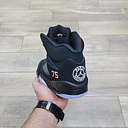 Кроссовки Paris Saint Germain X Air Jordan 5 Retro Black, фото 4