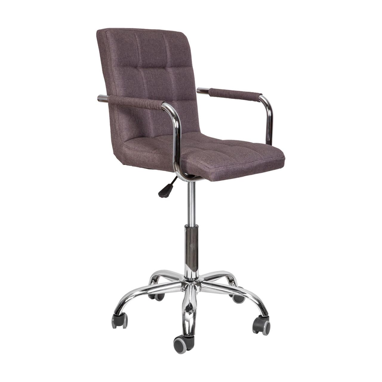 Кресло поворотное Rosio 2, серый, ткань, колеса