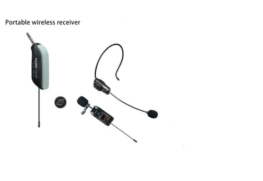 Беспроводной микрофон ES-380 / Миниатюрный приемник с частотой 1/2x25 - фото 2 - id-p218440951