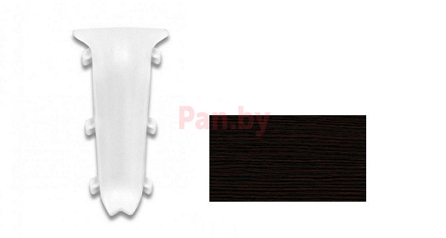 Угол внутренний для плинтуса ПВХ Ideal Деконика 303 Венге Темный 85 мм - фото 1 - id-p218441923