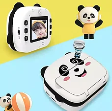 Детский фотоаппарат с моментальной печатью для ребенка / с функции Wi-Fi / Панда, фото 2