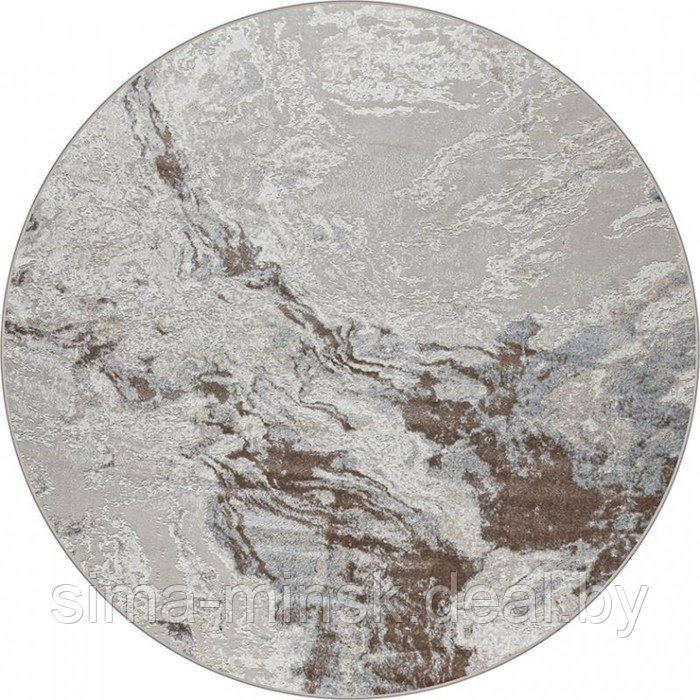 Ковёр круглый Rimma Lux 38508A, размер 200x200 см, цвет l.grey/beige - фото 1 - id-p218445936