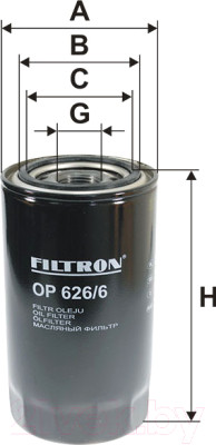 Масляный фильтр Filtron OP626/6 - фото 2 - id-p218451777