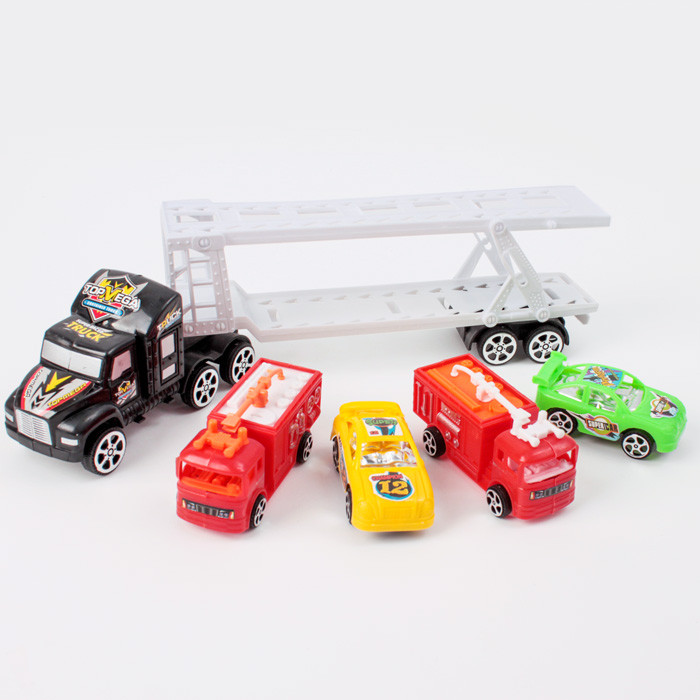 Большой Автовоз Трейлер с машинками для мальчика / Игровой набор Грузовик с машинками - фото 4 - id-p218452582