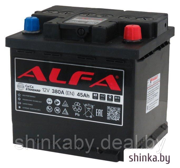 Автомобильный аккумулятор ALFA Standard 45 R+ (45 А·ч) - фото 1 - id-p218452639