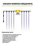 Гирлянда штора светодиодная новогодняя на окно "Дождик" 1.5 х 1.5 м, фото 7