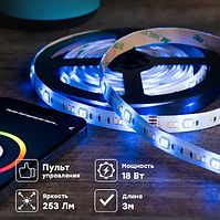 Умная светодиодная LED лента EKF Connect RGBW 3000K-6500K, длина 3 м. Управление с телефона!