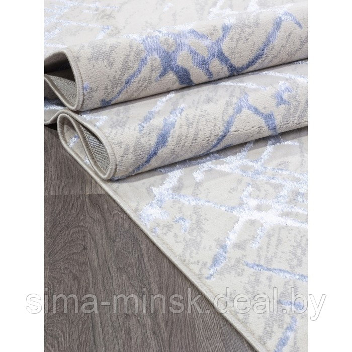 Ковёр прямоугольный Liman f164, размер 150x80 см, цвет cream-blue - фото 4 - id-p218455377