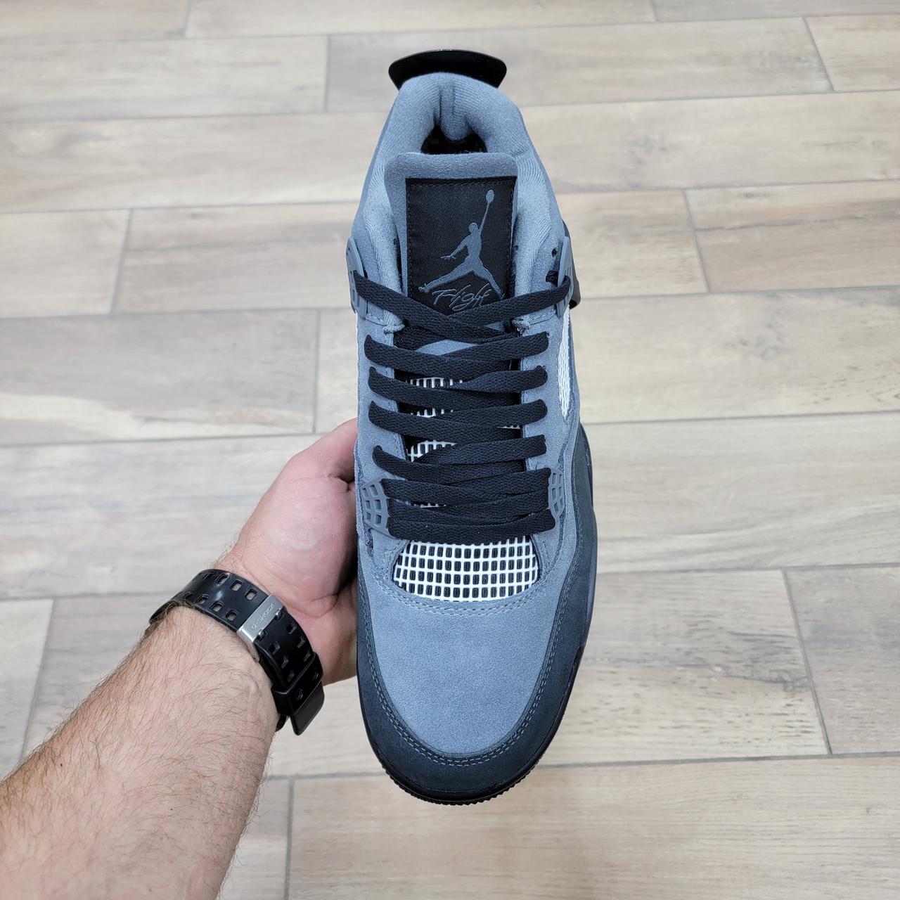 Кроссовки Air Jordan 4 Retro Grey с мехом - фото 3 - id-p218499952