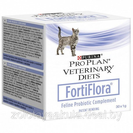 Кормовая добавка Pro Plan FortiFlora для нормализации ЖКТ у кошек и котят 30*1г - фото 1 - id-p217718954