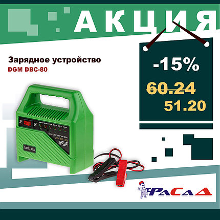 Зарядное устройство DGM DBC-80 (6 В / 12 В; 6 А; 5 - 80 А*ч), фото 2