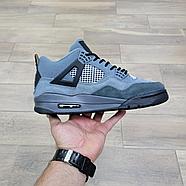 Кроссовки Air Jordan 4 Retro Grey Black с мехом, фото 2