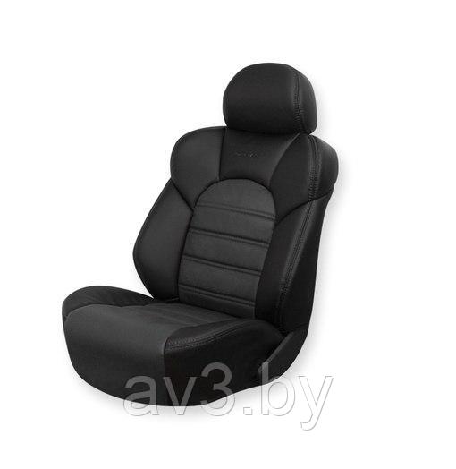 Чехлы на сиденья DINAS модель COMFORT Экокожа, цвет черный , Оригинал - фото 1 - id-p215714950