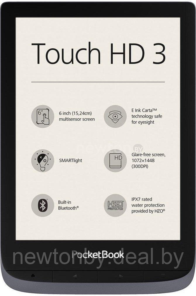 Электронная книга PocketBook Touch HD 3 (серый) - фото 1 - id-p218502006