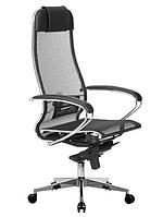 Эргономичное офисное компьютерное кресло стул для руководителя Метта Samurai S-1.041 черное