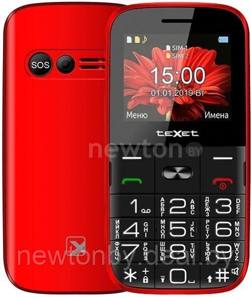 Кнопочный телефон TeXet TM-B227 (красный) - фото 1 - id-p218510906