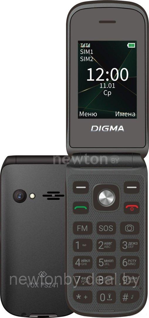 Кнопочный телефон Digma Vox FS241 (черный) - фото 1 - id-p218510947