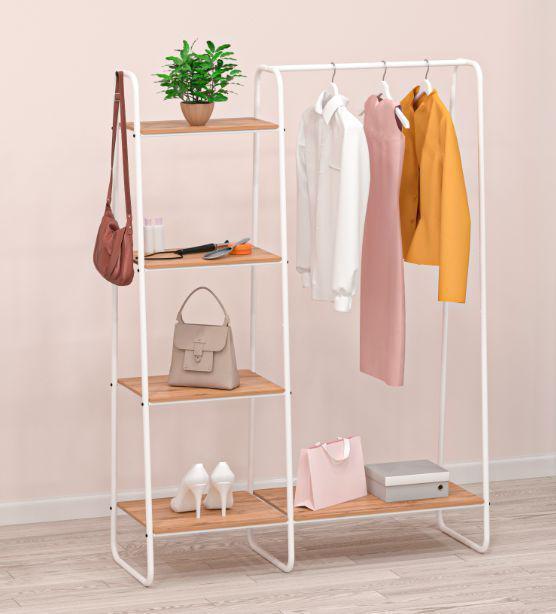 ЗМИ Гардеробная система с полками "Скандинавия 1" (Scandinavia 1 Clothing rack with shelves) ГСС1 Б - фото 1 - id-p218291660