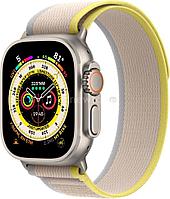 Умные часы Apple Watch Ultra LTE 49 мм (титановый корпус, титановый/желто-бежевый, нейлоновый ремешок размера