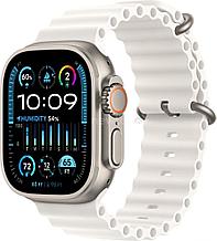 Умные часы Apple Watch Ultra 2 LTE 49 мм (титановый корпус, титановый/белый, ремешок из эластомера)