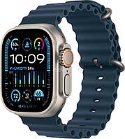 Умные часы Apple Watch Ultra 2 LTE 49 мм (титановый корпус, титановый/синий, ремешок из эластомера)