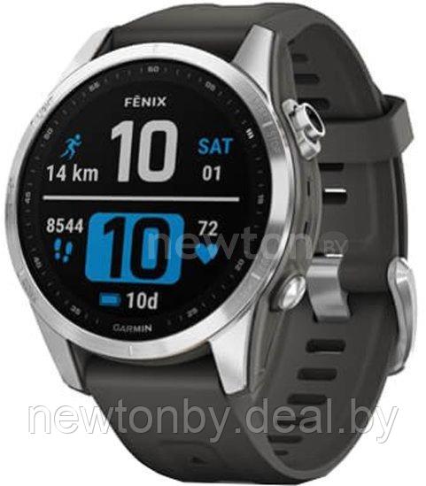 Умные часы Garmin Fenix 7S 42 мм (серебристый/графитовый) - фото 1 - id-p218518315