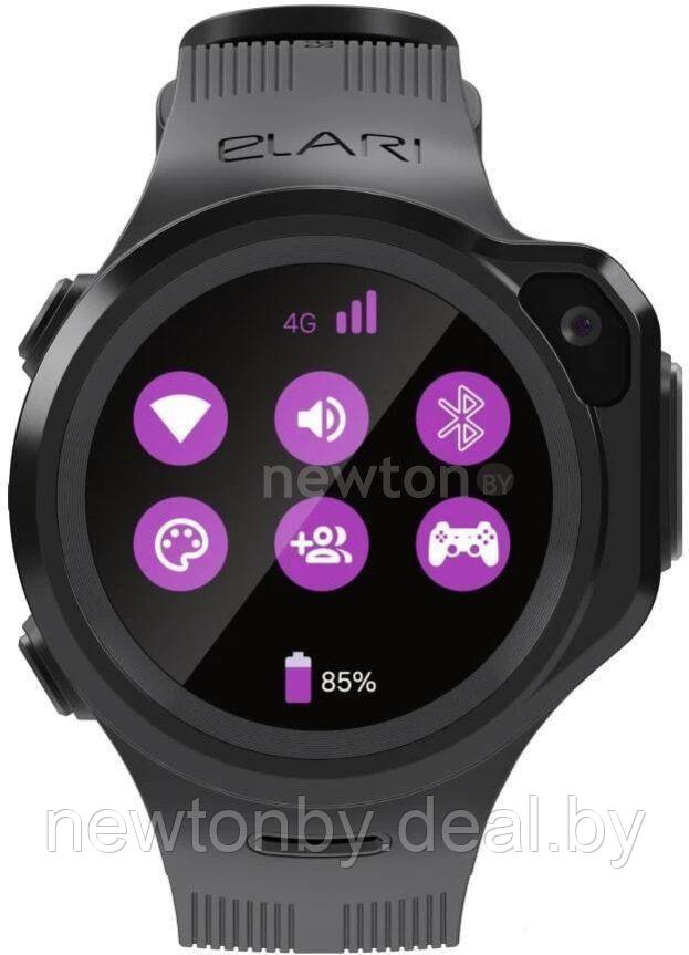 Умные часы Elari KidPhone 4GR (черный) - фото 1 - id-p207639100