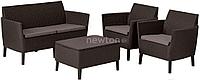 Набор садовой мебели Keter Salemo 2-Sofa Set 253228 (коричневый)