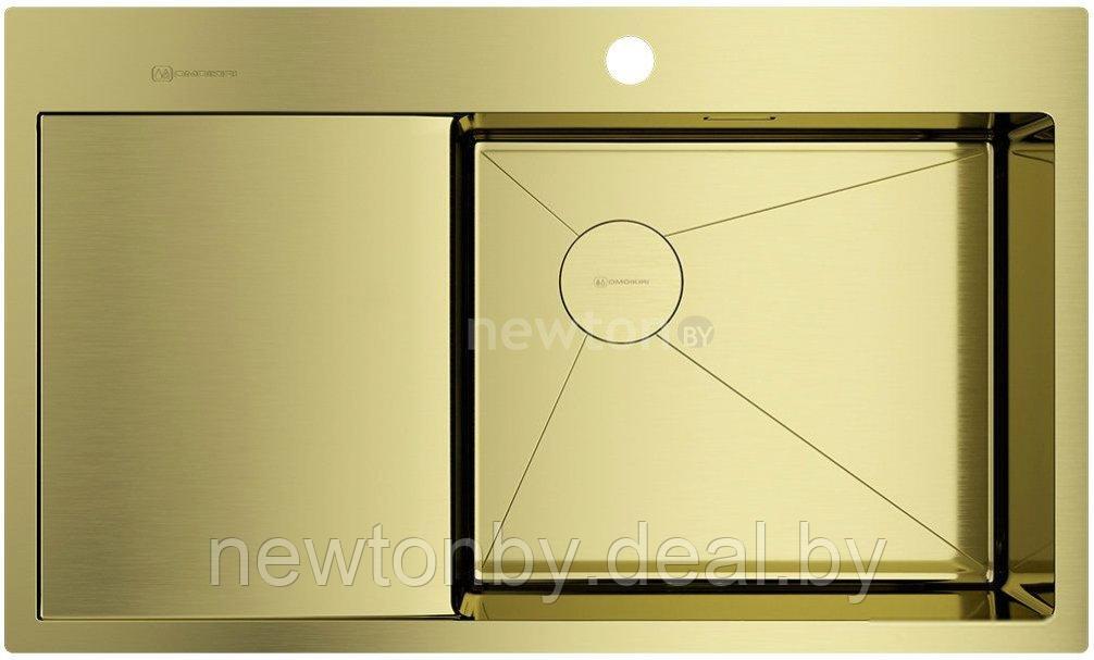 Кухонная мойка Omoikiri Akisame 86 Side LG-L 4997046 (светлое золото) - фото 1 - id-p218521330