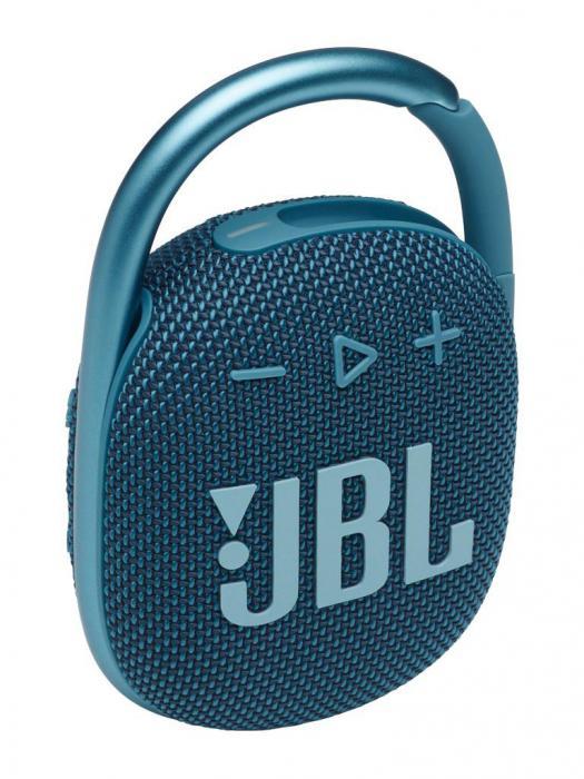 Маленькая блютуз портативная колонка JBL Clip 4 Blue JBLCLIP4BLU беспроводная Bluetooth - фото 1 - id-p216010931