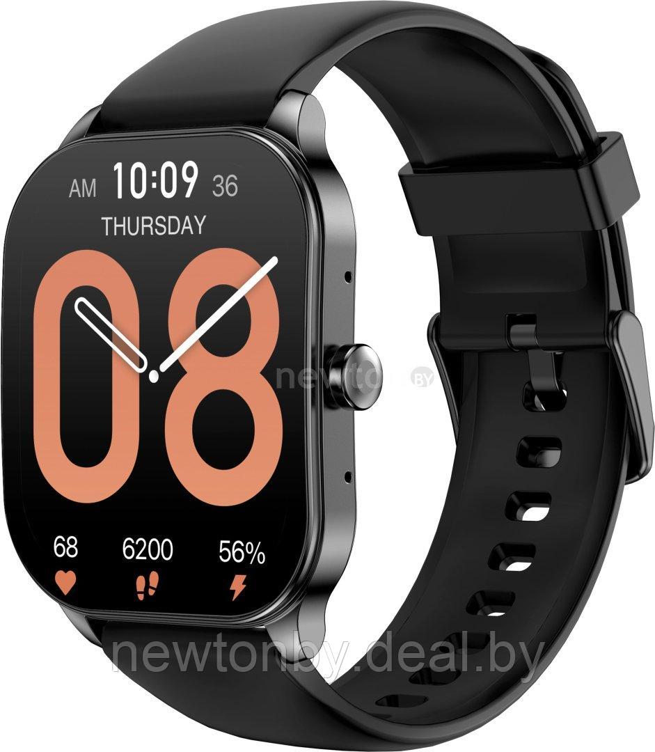 Умные часы Amazfit Pop 3S (черный, с силиконовым ремешком) - фото 1 - id-p215032060