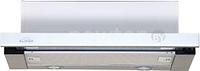Вытяжка кухонная Elikor Интегра Glass 60Н-400-В2Д (нержавеющая сталь/белое стекло) (940981)