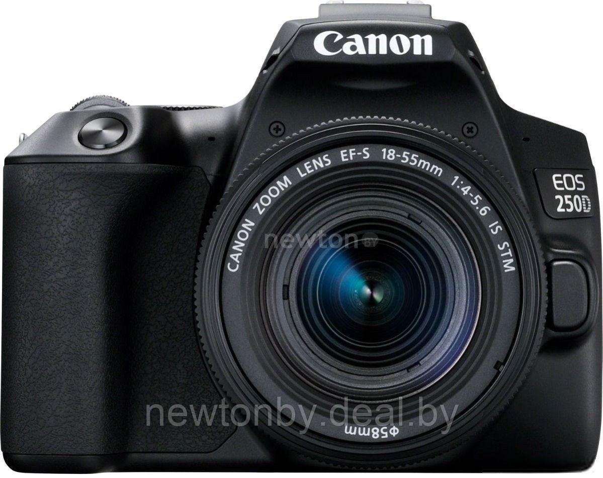 Зеркальный фотоаппарат Canon EOS 250D Kit 18-55 IS STM (черный) - фото 1 - id-p218513372