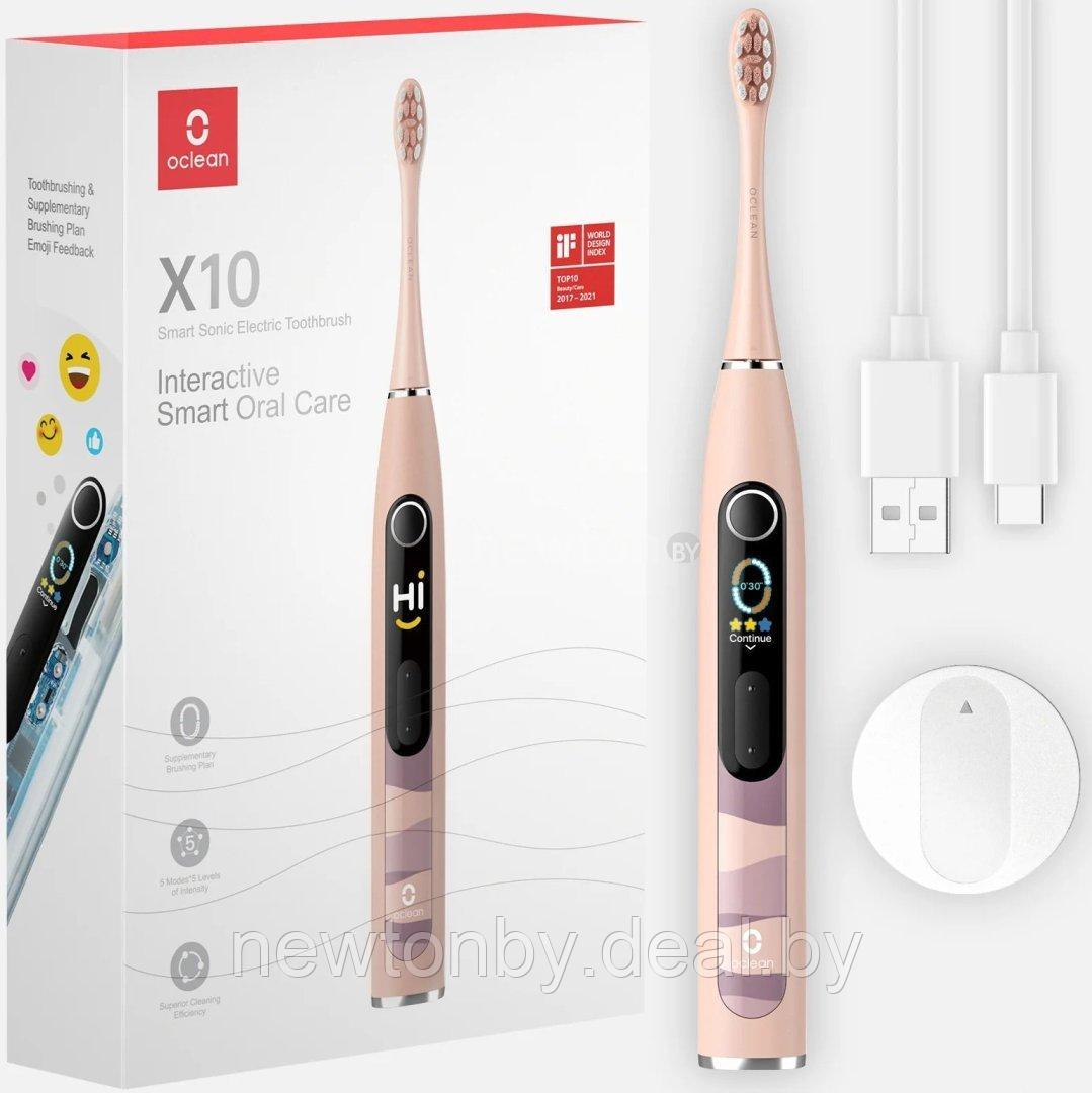 Электрическая зубная щетка Oclean X10 Smart Electric Toothbrush (розовый) - фото 1 - id-p218514398
