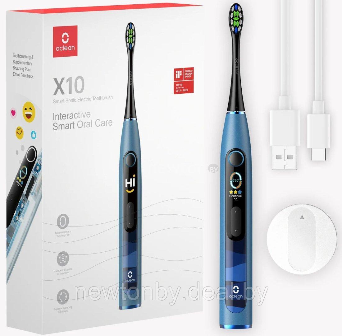 Электрическая зубная щетка Oclean X10 Smart Electric Toothbrush (синий) - фото 1 - id-p218514404