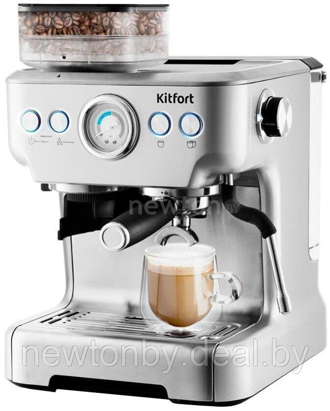 Рожковая помповая кофеварка Kitfort KT-755 - фото 1 - id-p218506245